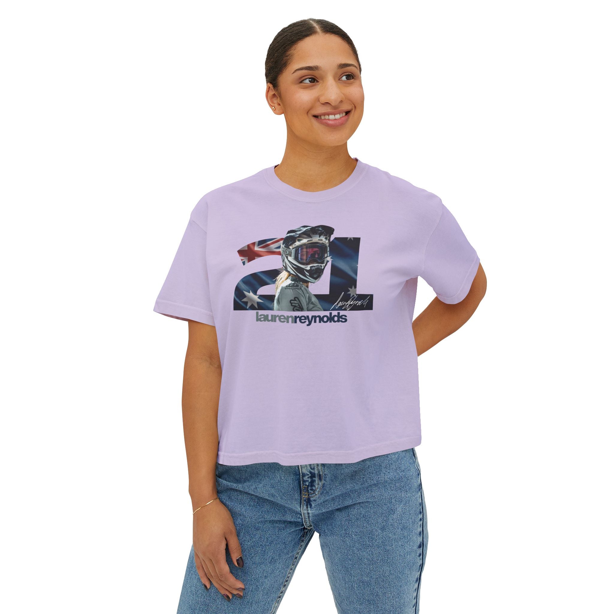 Women’s Boxy 21 AUS Flag Tee