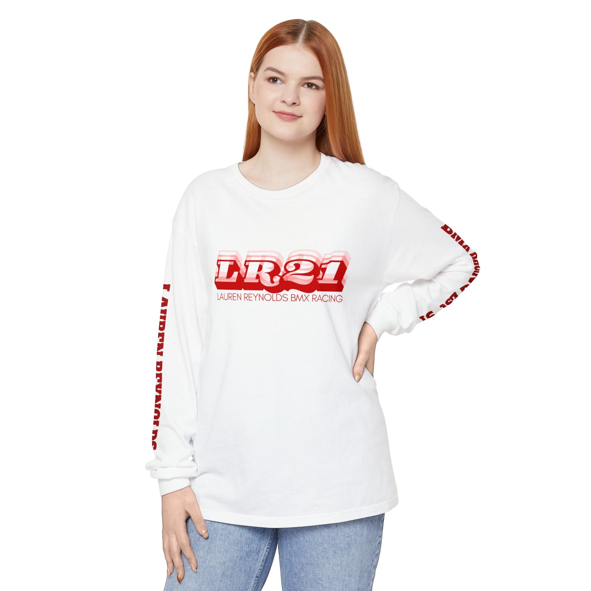 LR21 BMX Racing Long Sleeve Tee Red