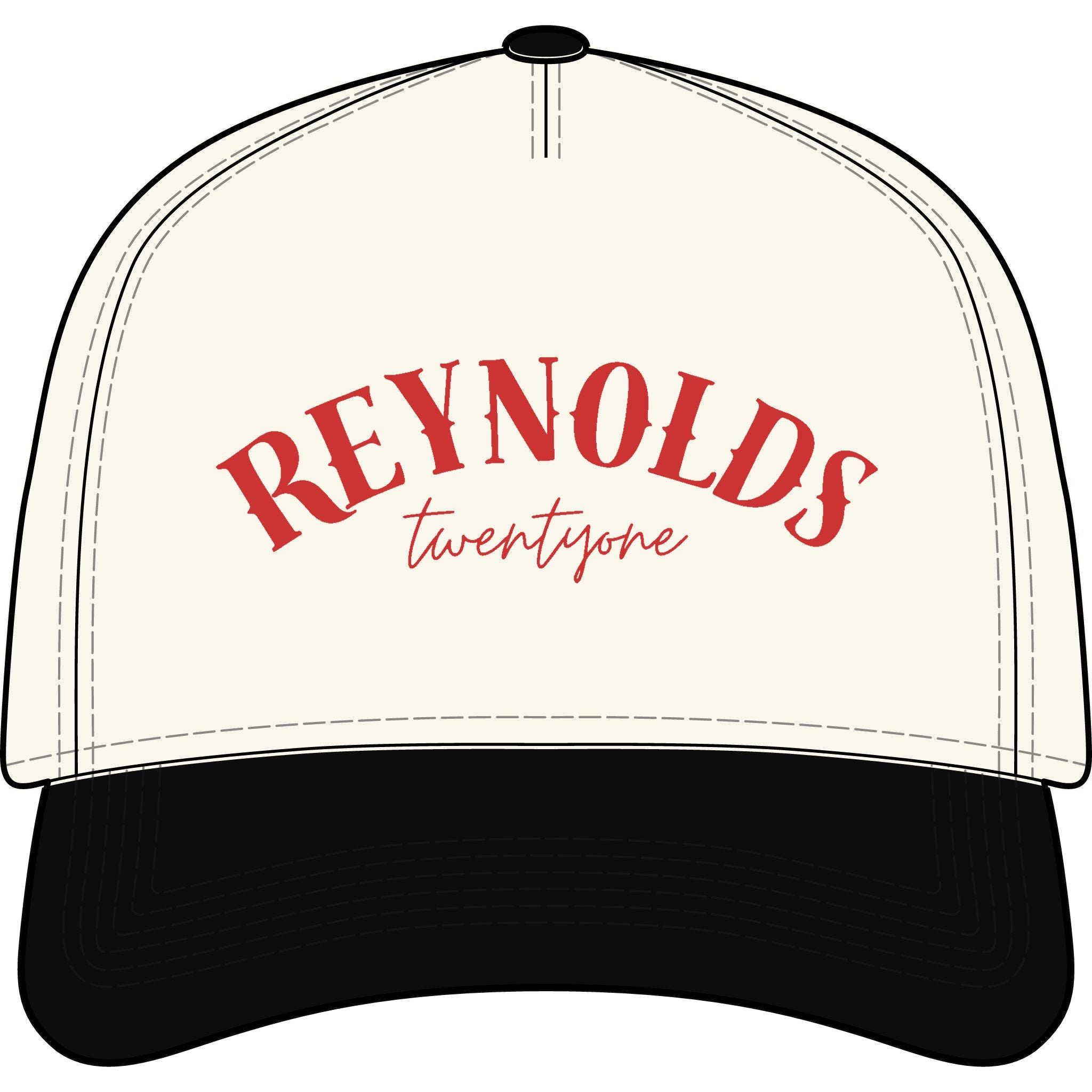 Red Embroidered Reynolds Twentyone Frame Hat