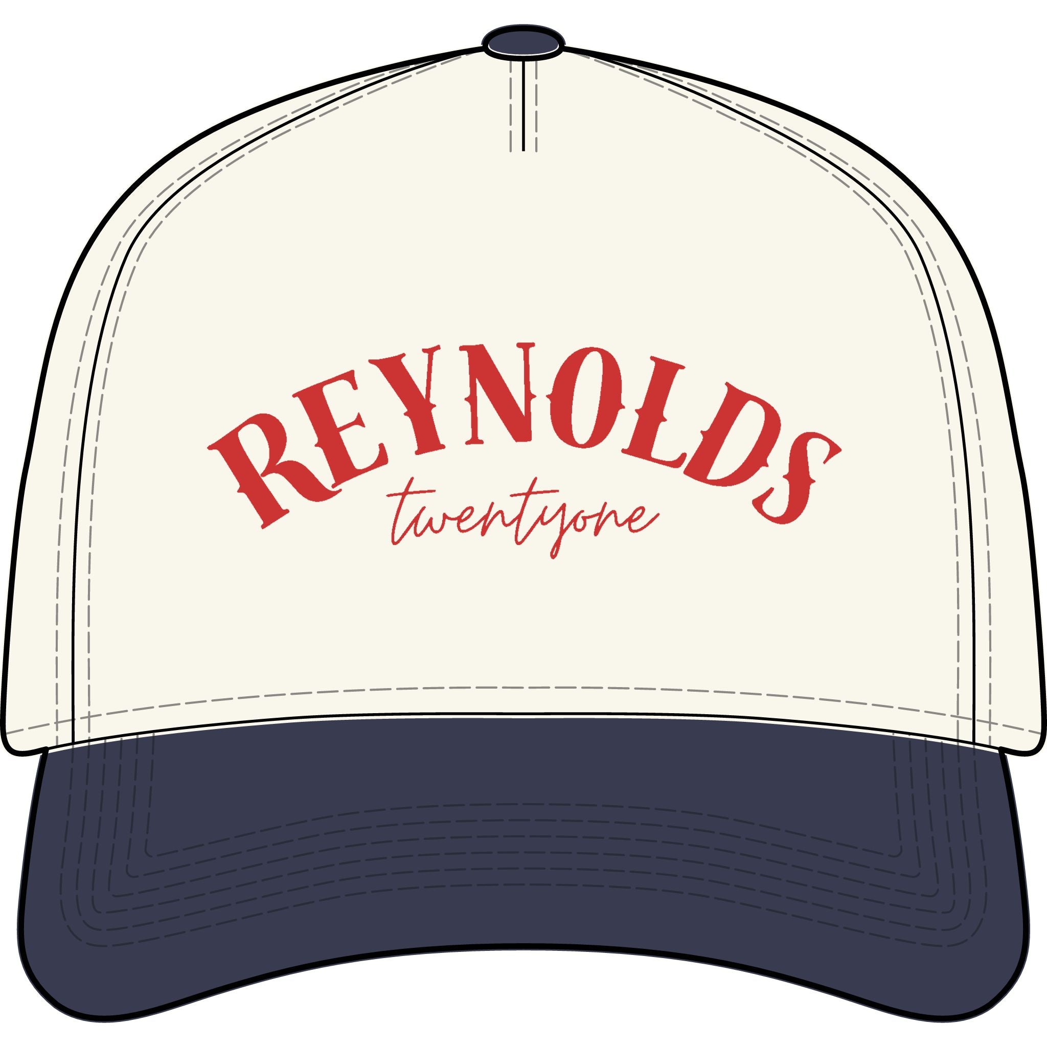 Red Embroidered Reynolds Twentyone Frame Hat