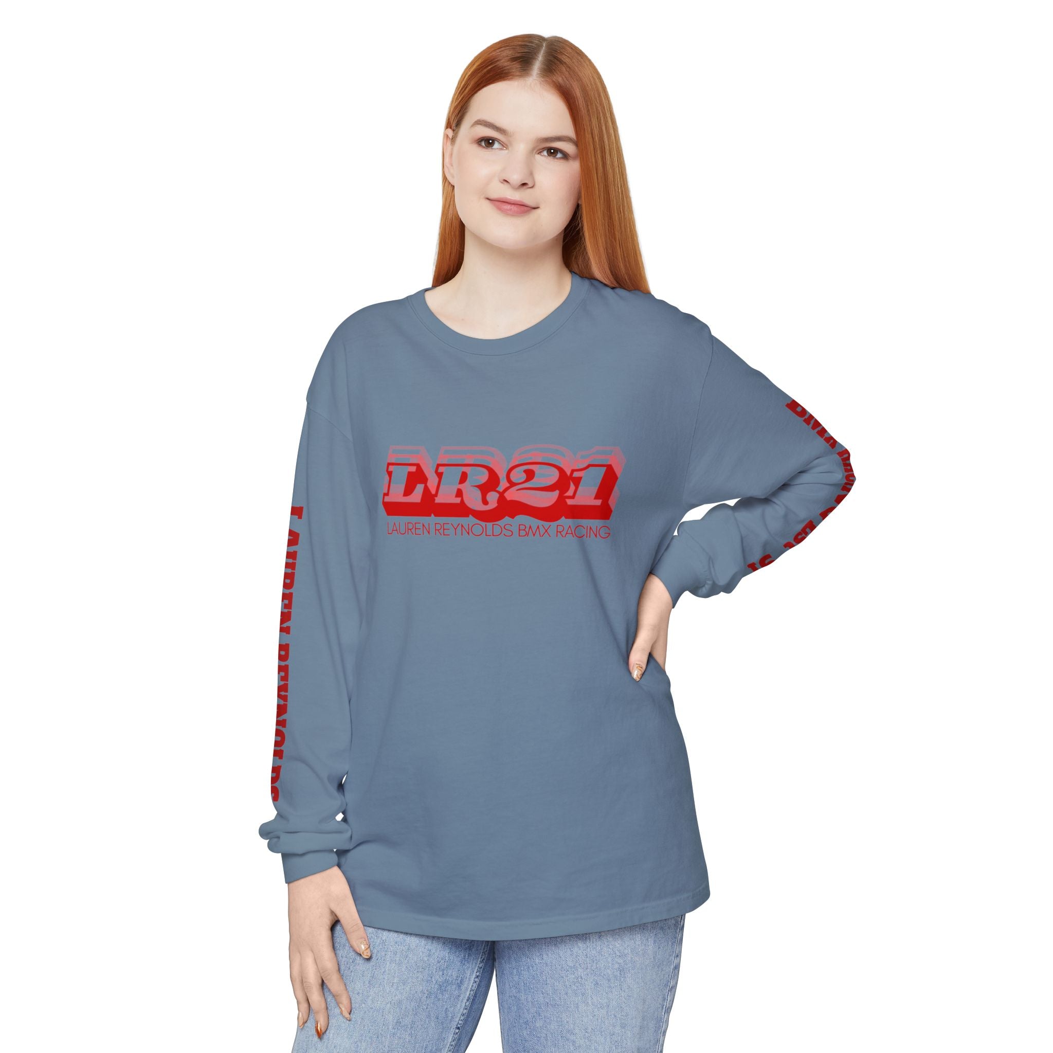 LR21 BMX Racing Long Sleeve Tee Red