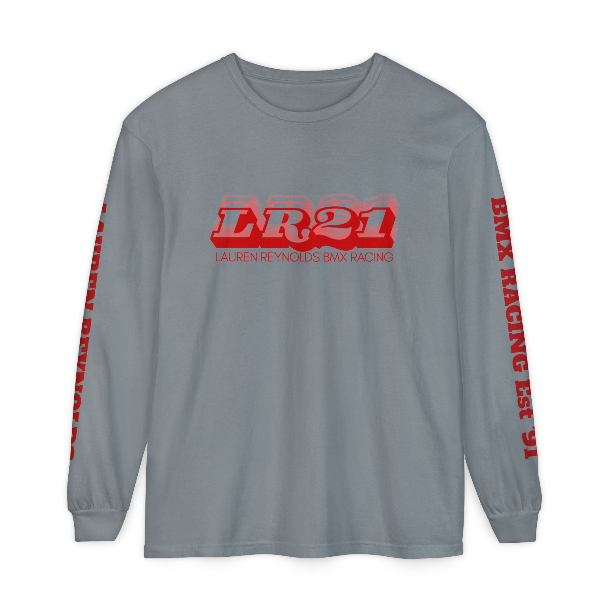 LR21 BMX Racing Long Sleeve Tee Red