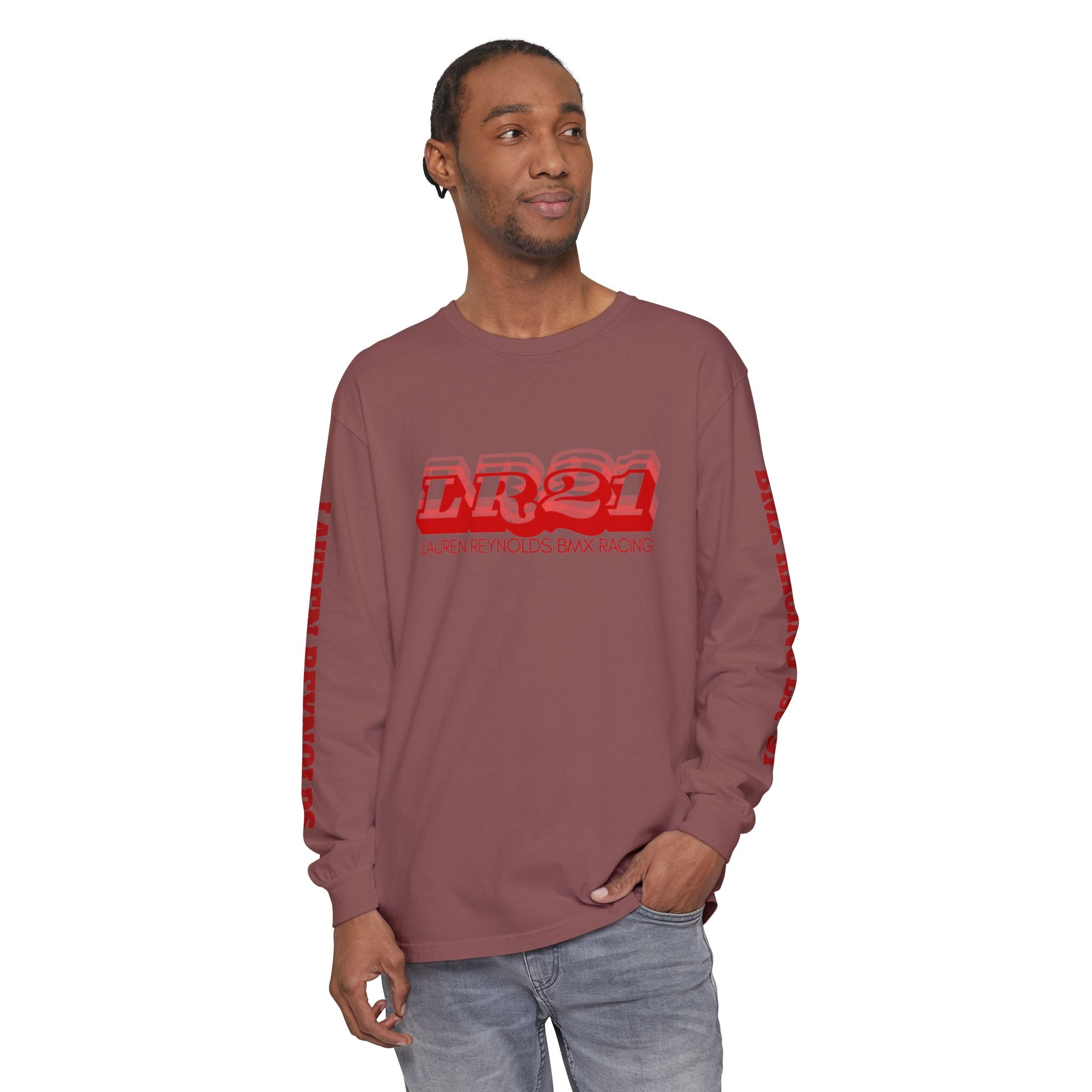 LR21 BMX Racing Long Sleeve Tee Red