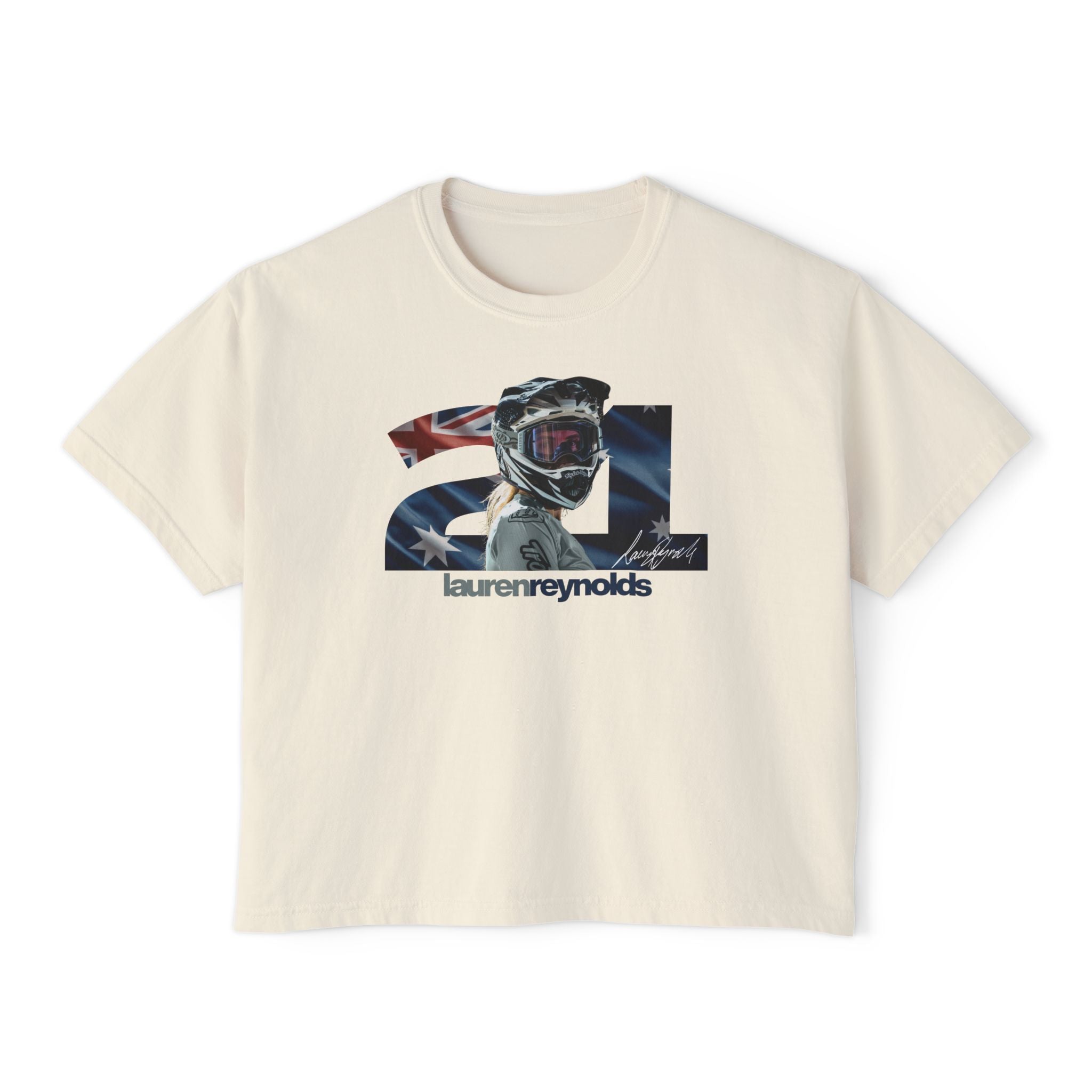 Women’s Boxy 21 AUS Flag Tee