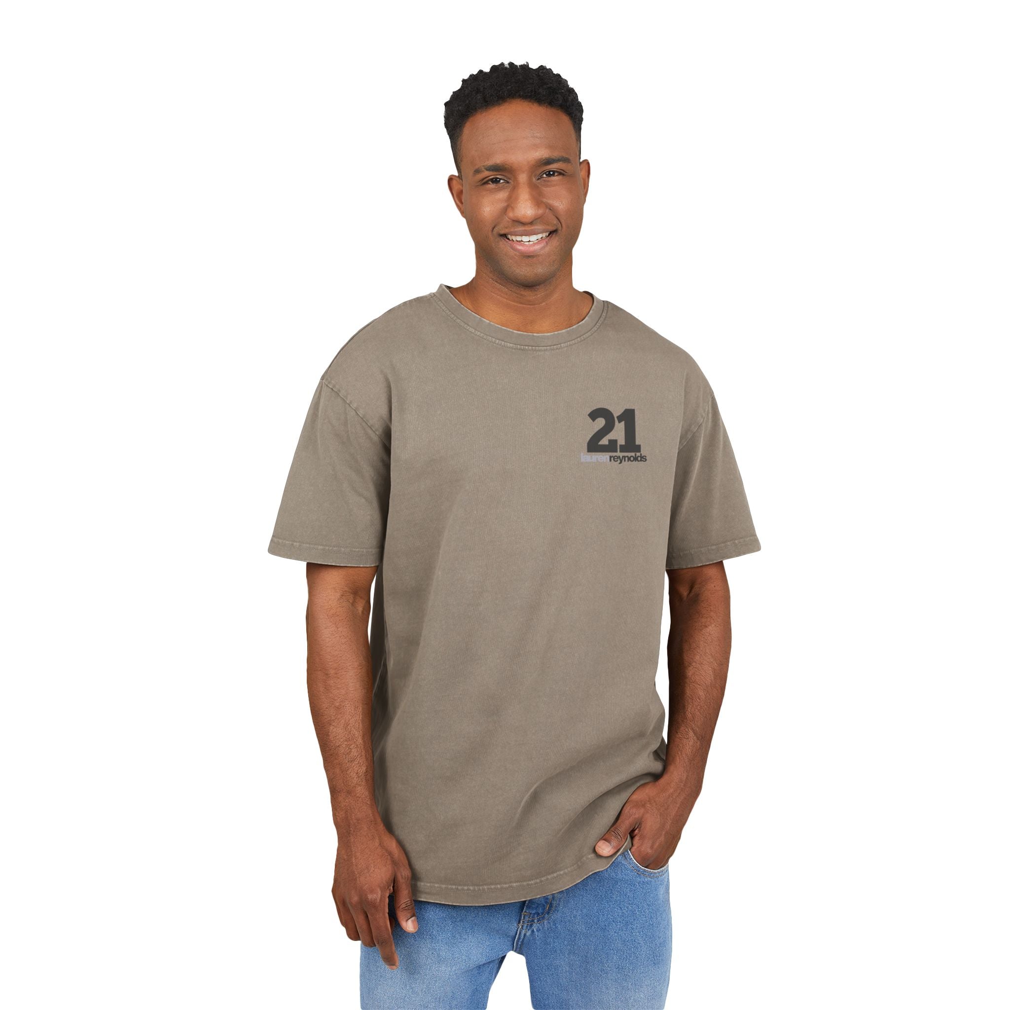 Queen of Hearts Black Jack Tee - Acid Wash