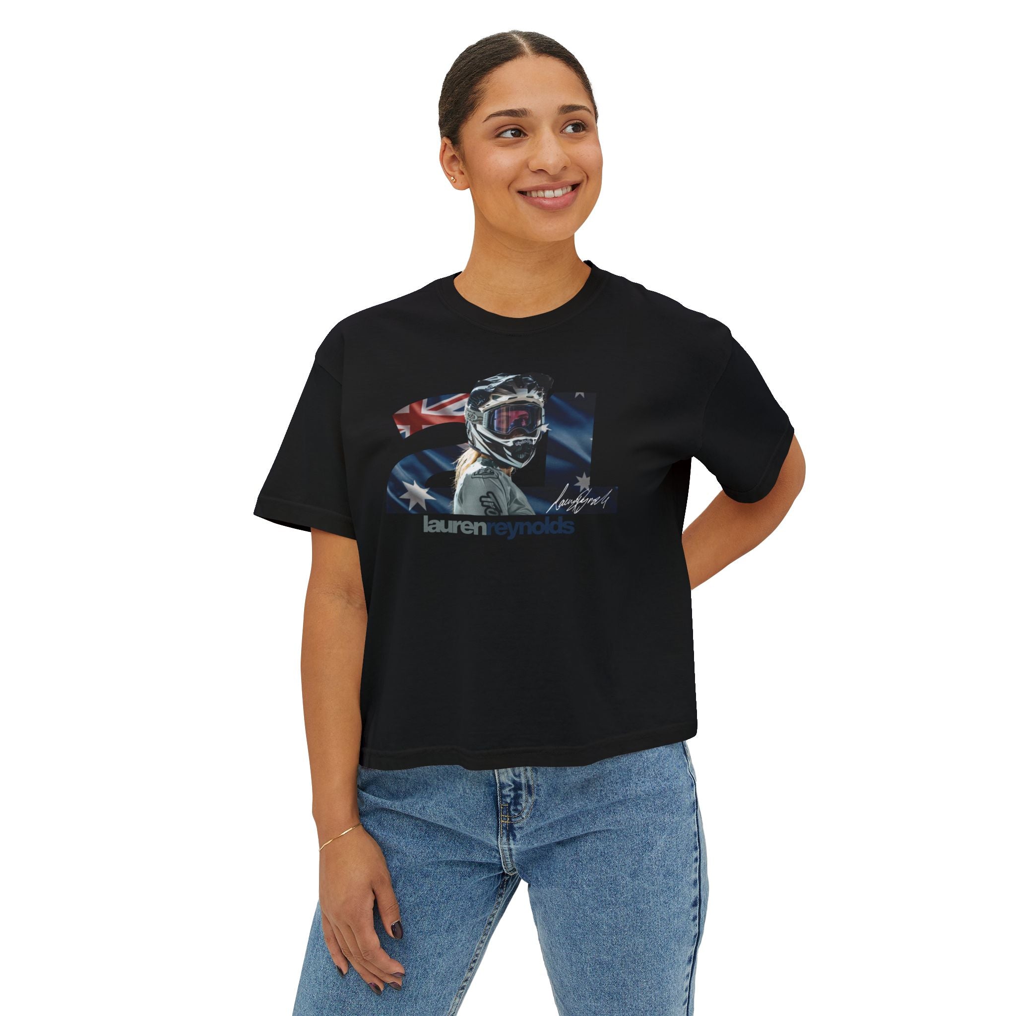 Women’s Boxy 21 AUS Flag Tee
