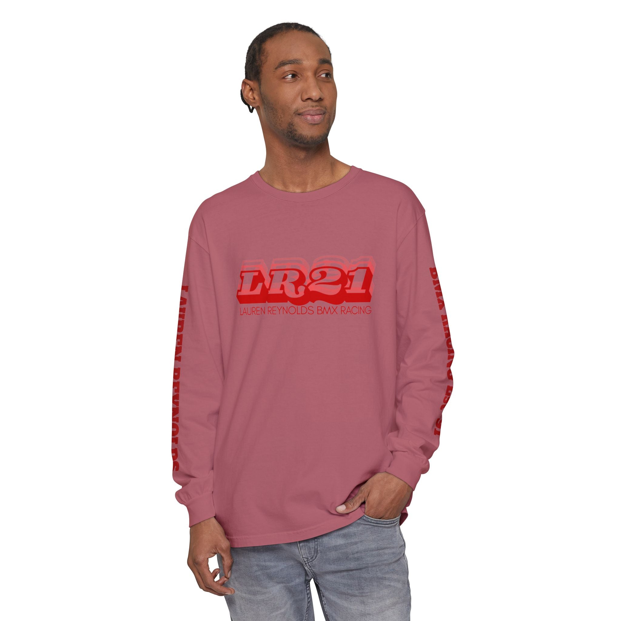 LR21 BMX Racing Long Sleeve Tee Red