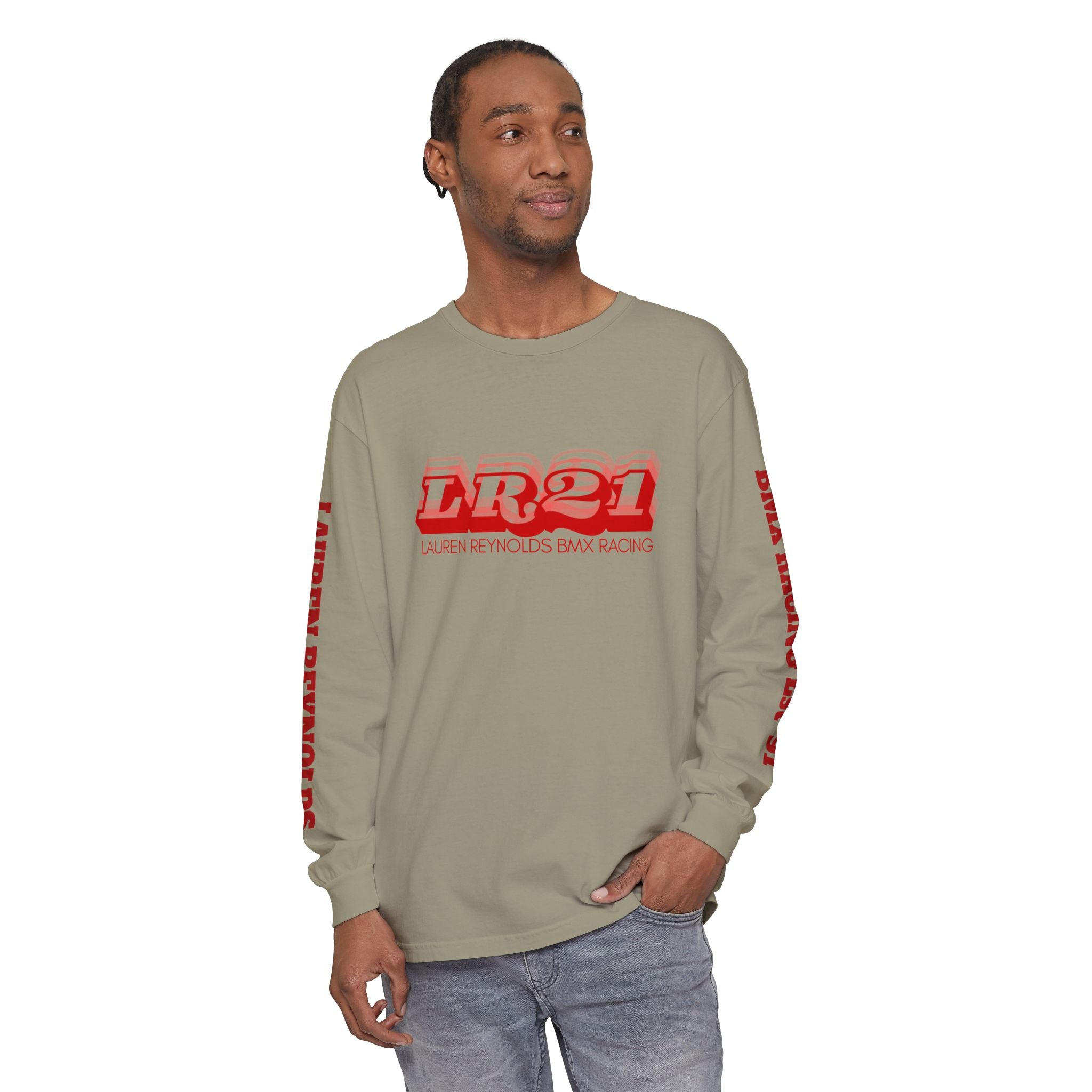 LR21 BMX Racing Long Sleeve Tee Red