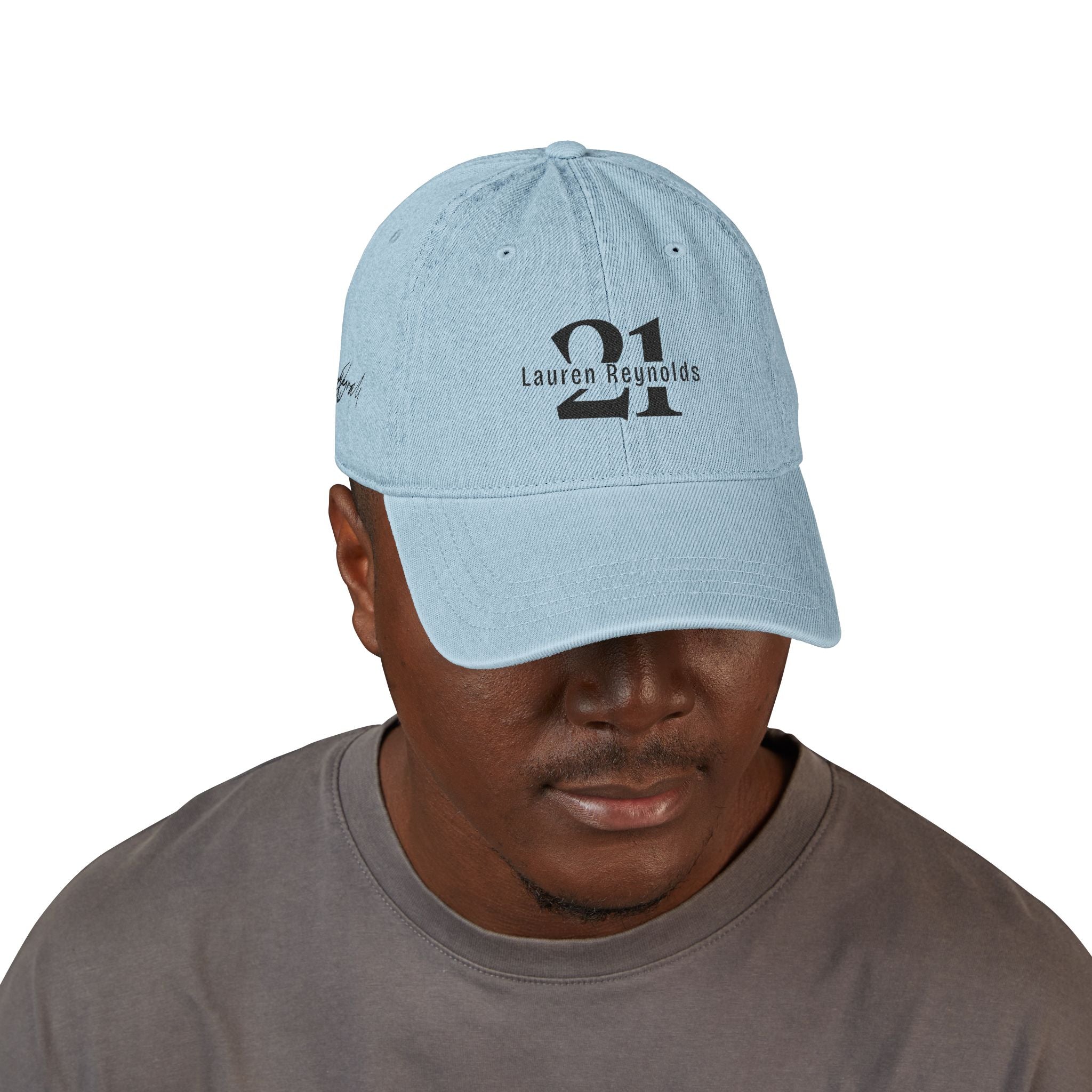 Embroidered Denim Baseball Cap