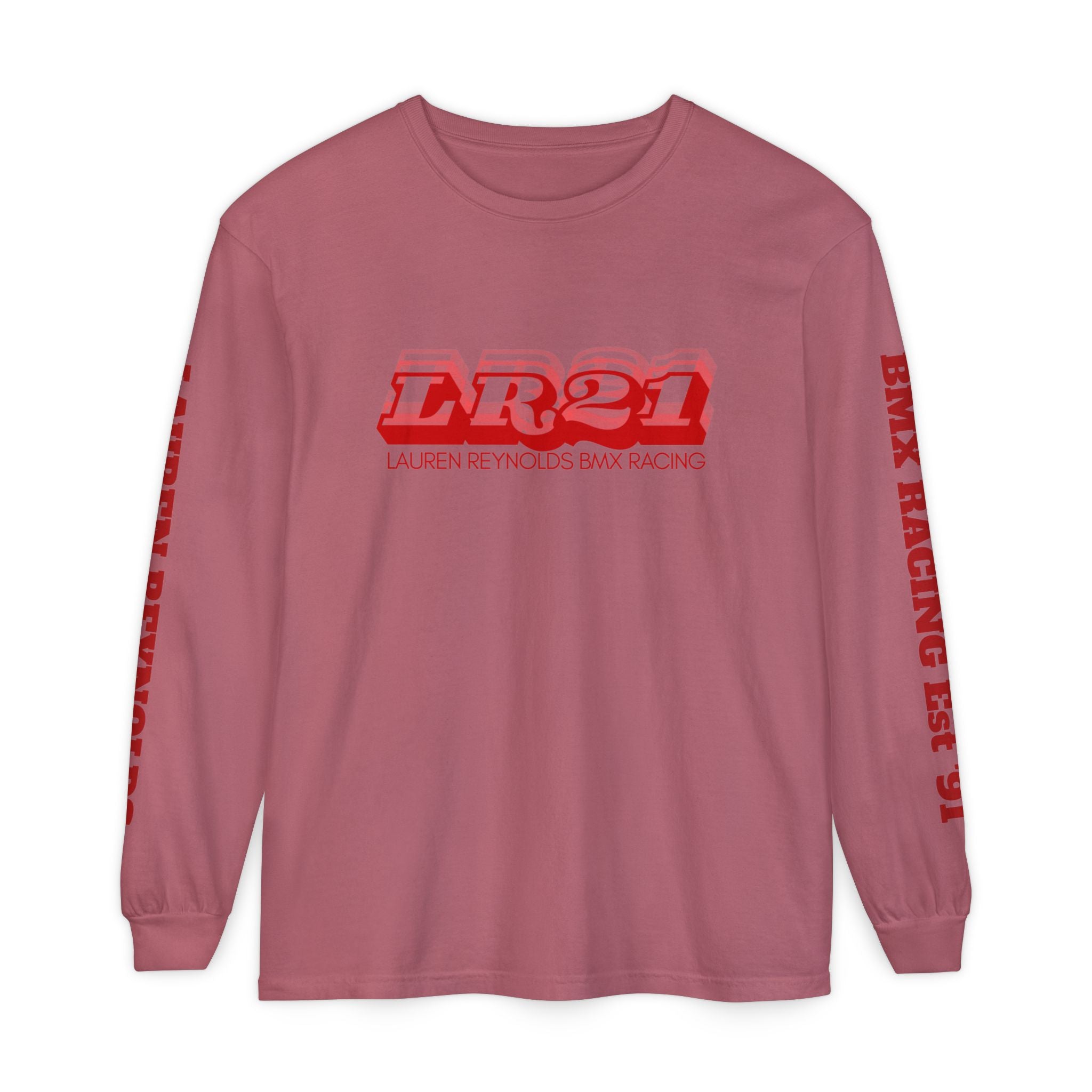 LR21 BMX Racing Long Sleeve Tee Red