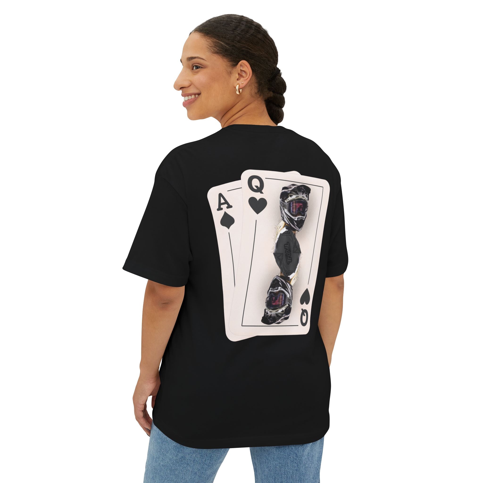Black Queen of Hearts Boxy Tee