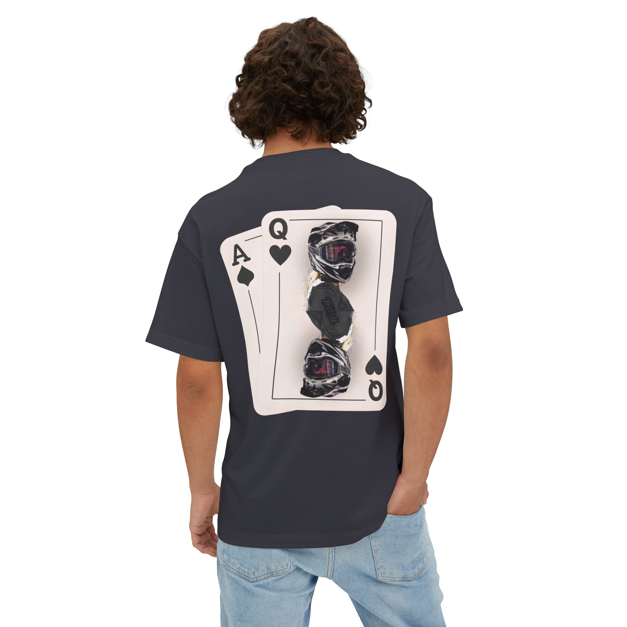 Black Queen of Hearts Boxy Tee