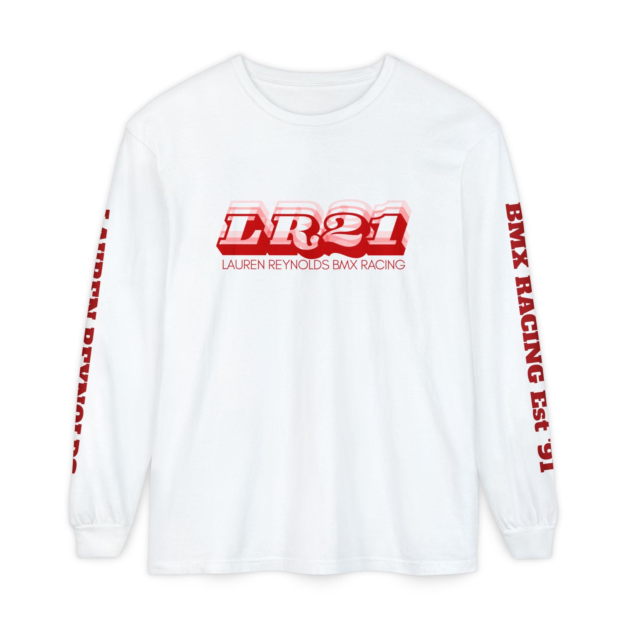 LR21 BMX Racing Long Sleeve Tee Red