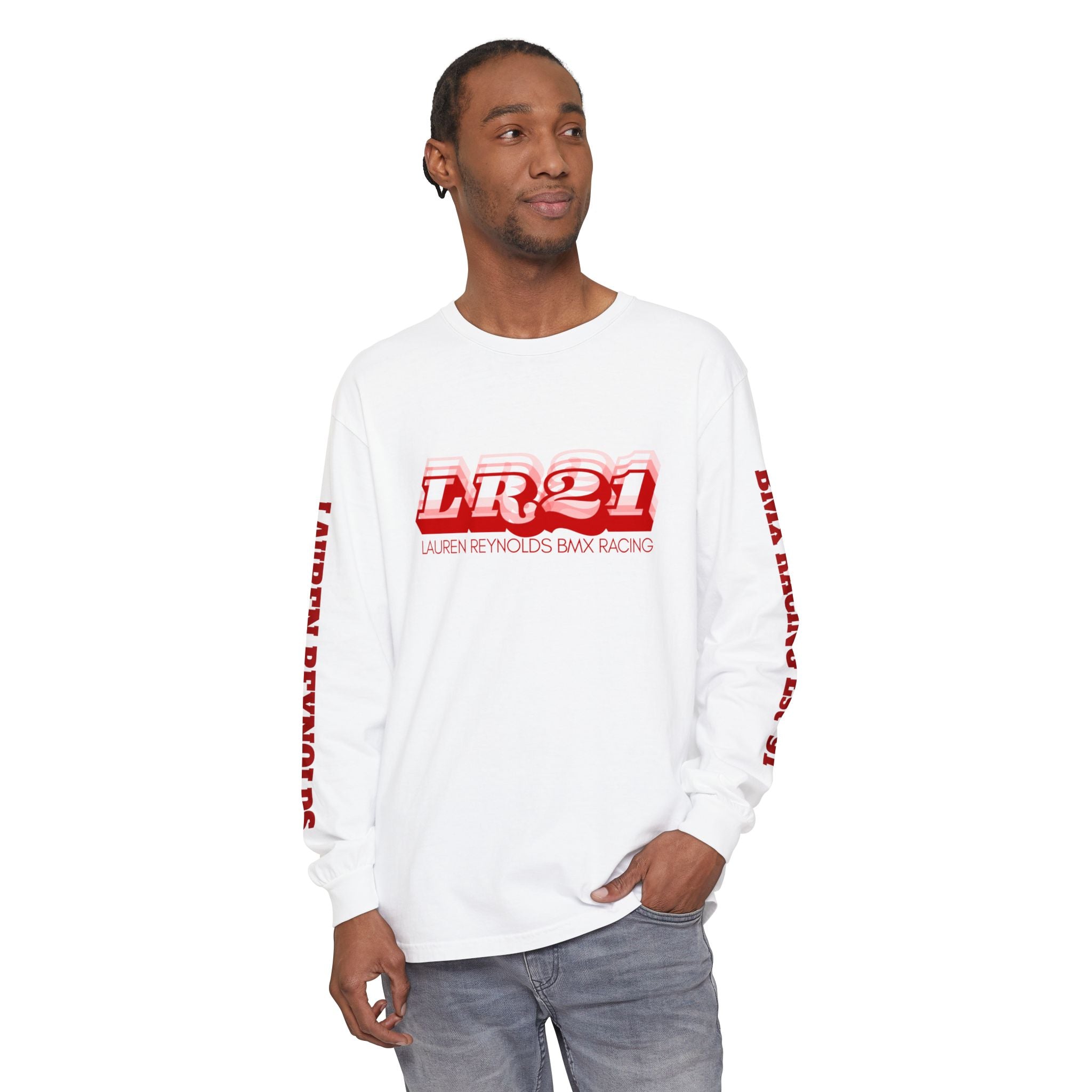 LR21 BMX Racing Long Sleeve Tee Red