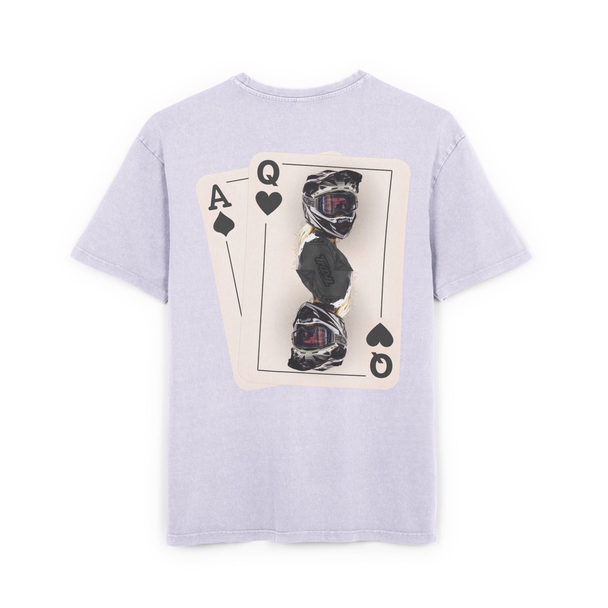 Queen of Hearts Black Jack Tee - Acid Wash