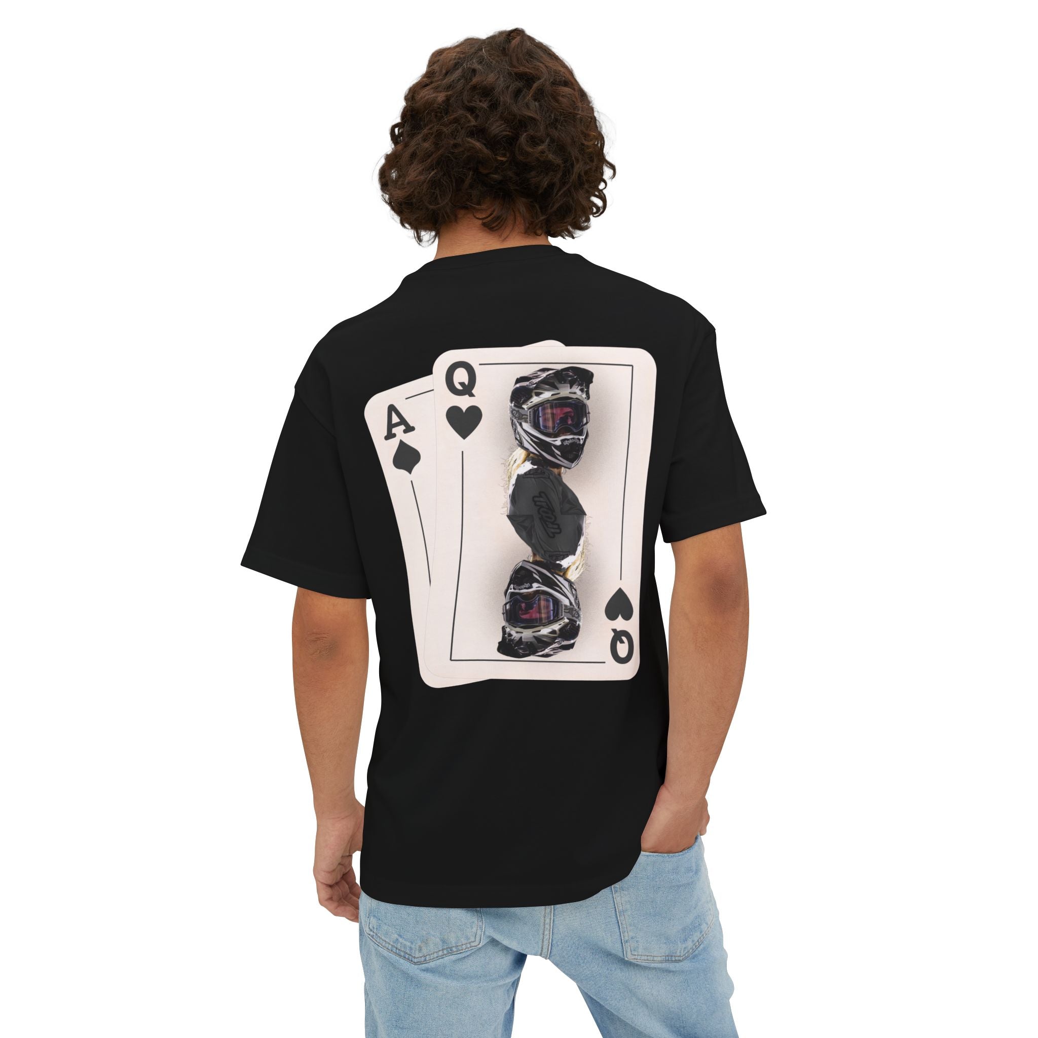Black Queen of Hearts Boxy Tee