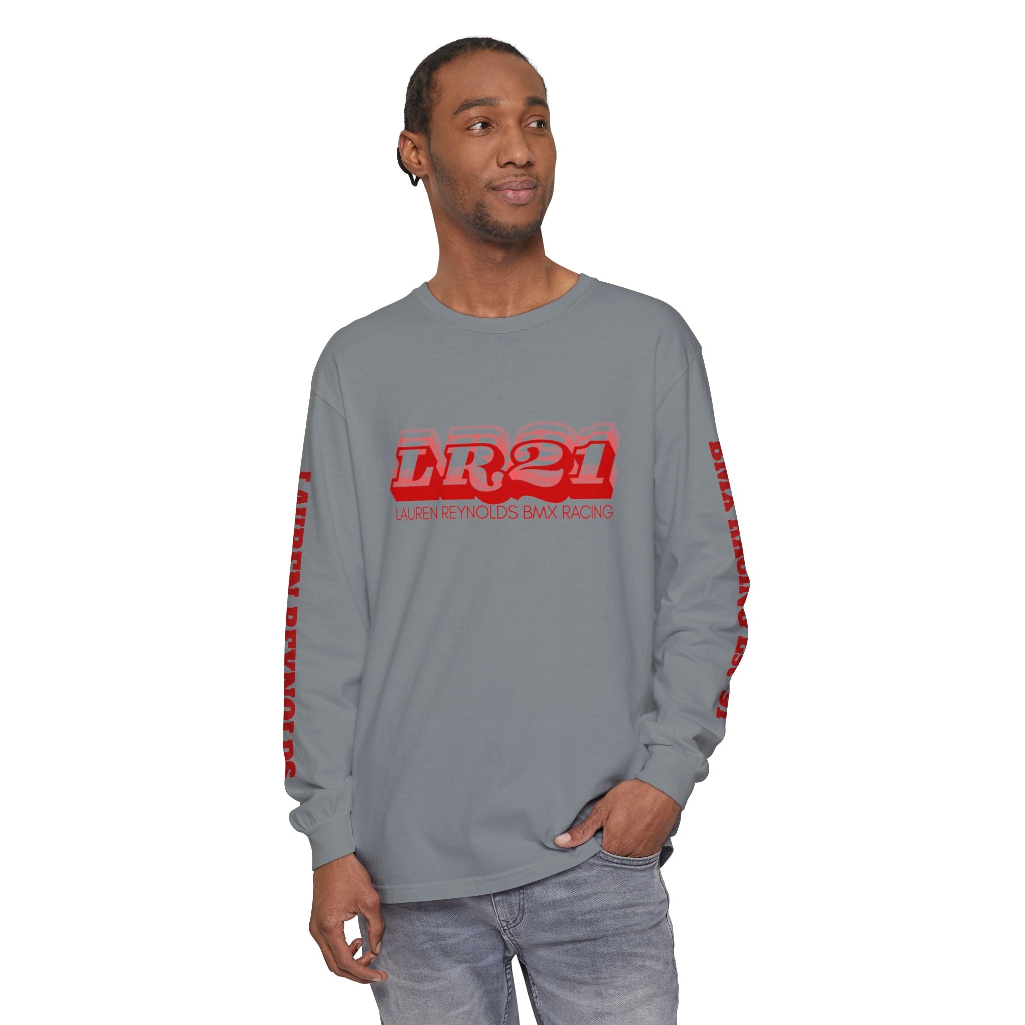 LR21 BMX Racing Long Sleeve Tee Red